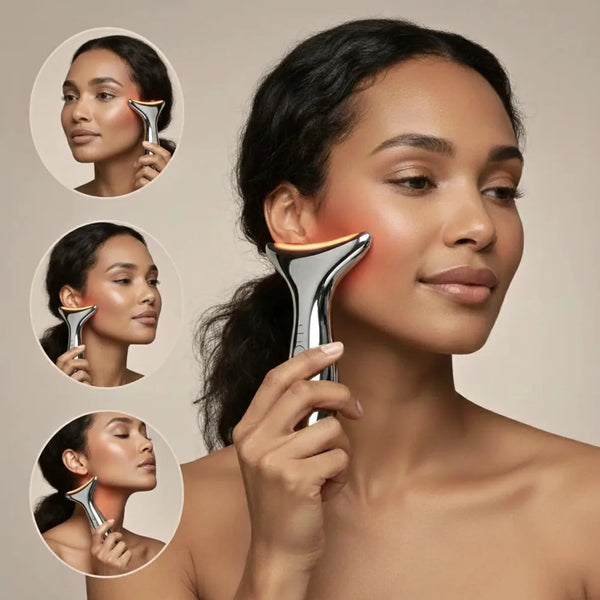 Contour Pro RF wand with gold electrodes for neck and face sculpting