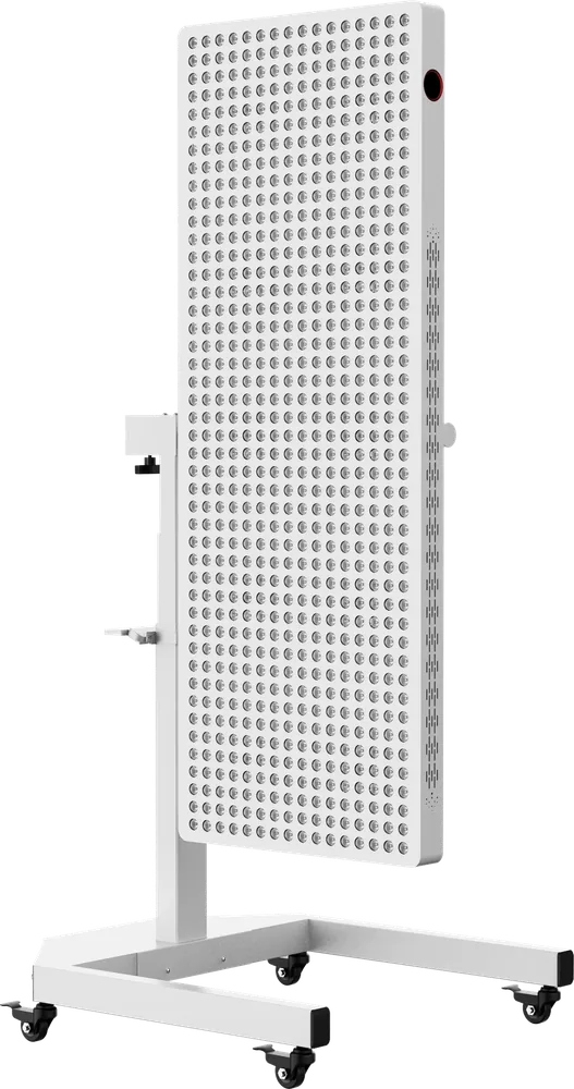 QuantumLumina red light therapy panel with 720 LEDs showing full body coverage