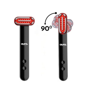 5-in-1 LED Beauty Wand with red, blue, purple light, micro-current, heat, and vibration