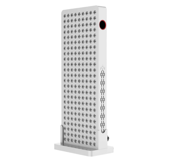 Aura Sweden Quantum500 red light therapy panel with visible and infrared LEDs.